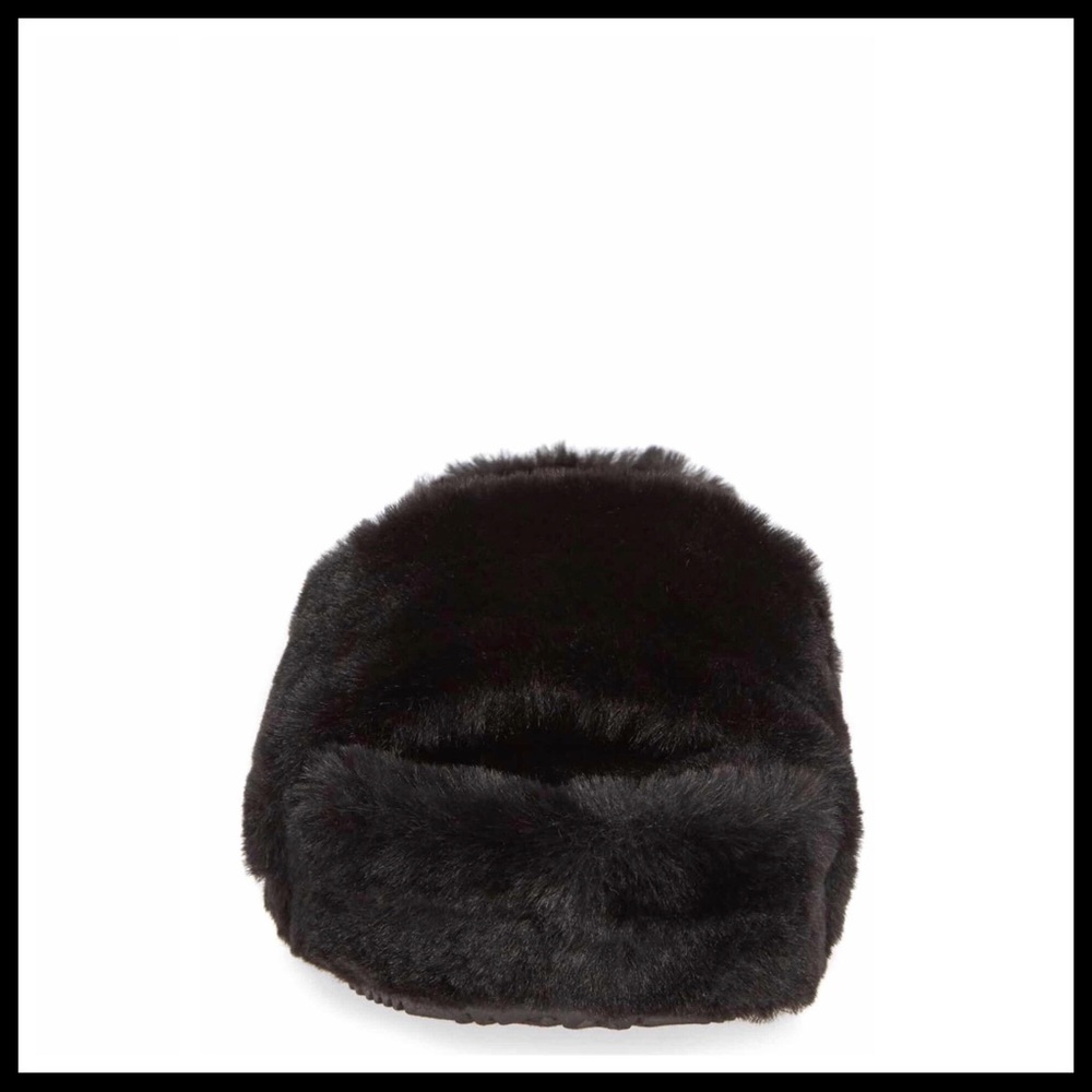 STEVE MADDEN FURRY SLIDES PLATFORM SANDALS - Picture 6 of 8